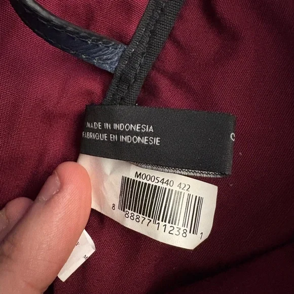 Don’t Panic Checkerboard Tote Bag w/ Matching Wristlet Pouch Navy Cream - Picture 7 of 7